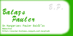 balazs pauler business card